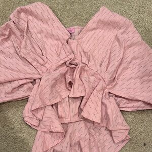 Francesca's Collections Pink Lace Blouse